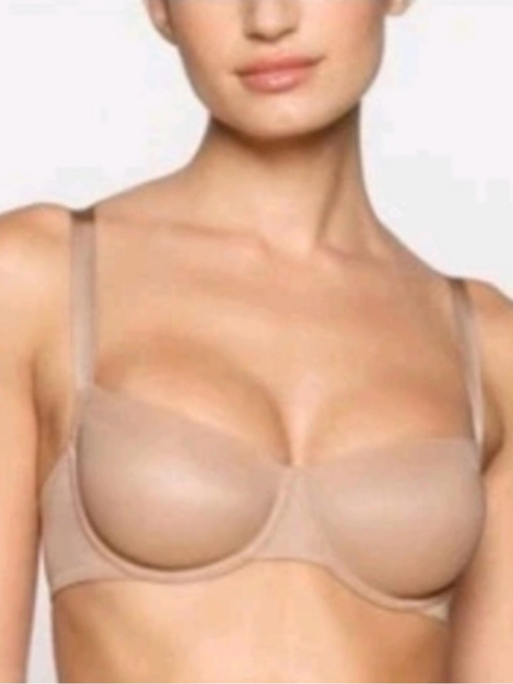 Skims Women's No Show Molded Unlined Balconette Bra Clay Size  38DD NWT